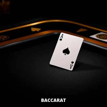 Baccarat table among GoExch9 casino games